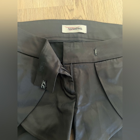 Nanushka Women’s Stretch Satiny Tulip Short Dress Shorts Black Sz Small - Picture 5 of 8